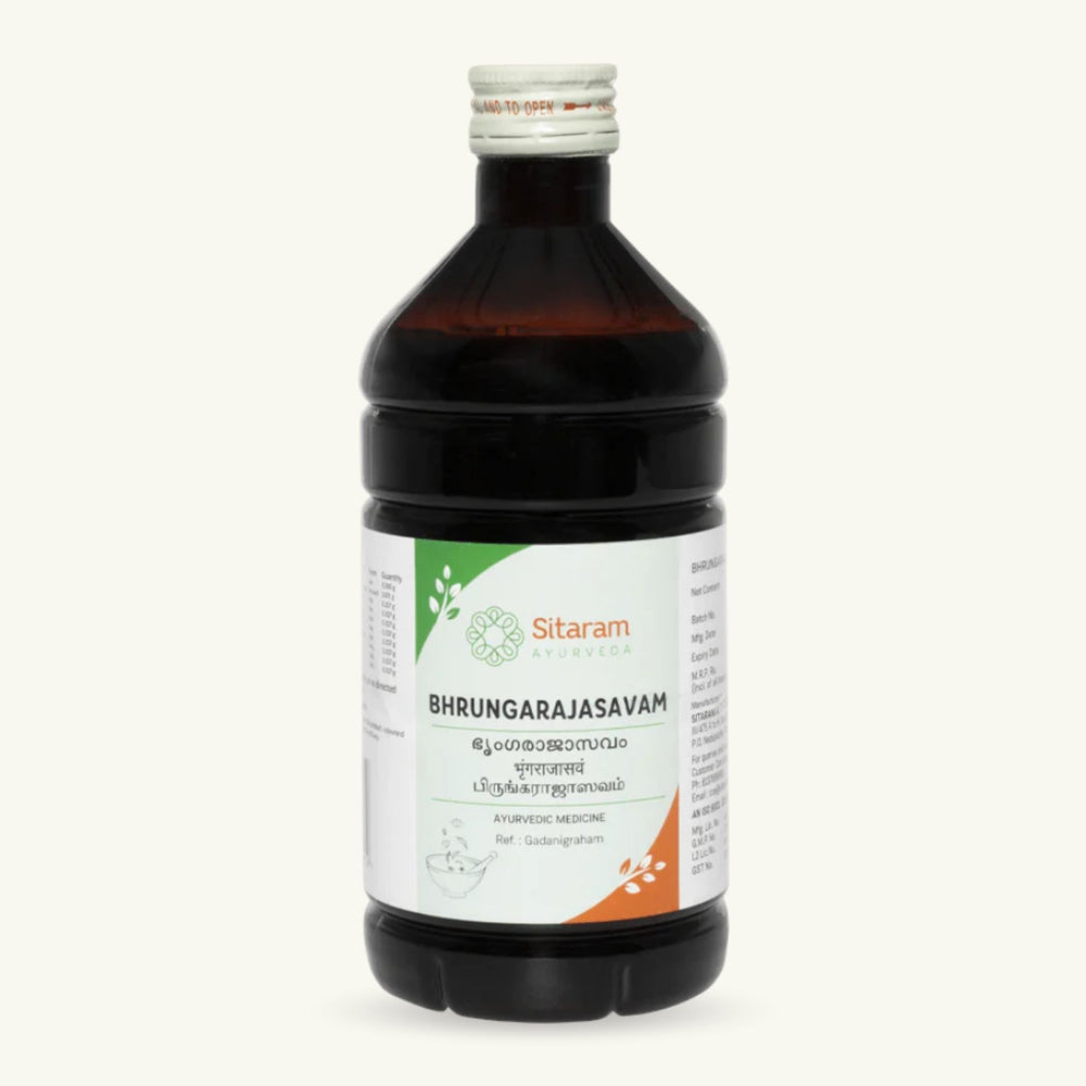 Sitaram Ayurveda, Bhringarajasavam, 450 ml, ajurvedsko dopolnilo