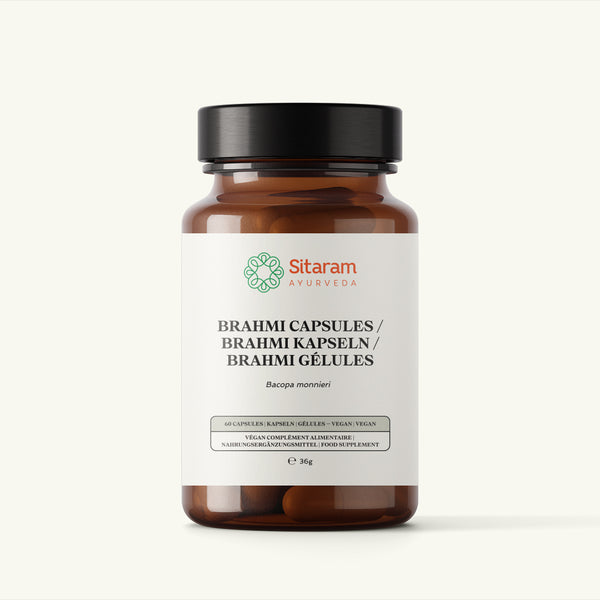 Sitaram Ayurveda, Brahmi cápsulas, suplemento ayurvedico