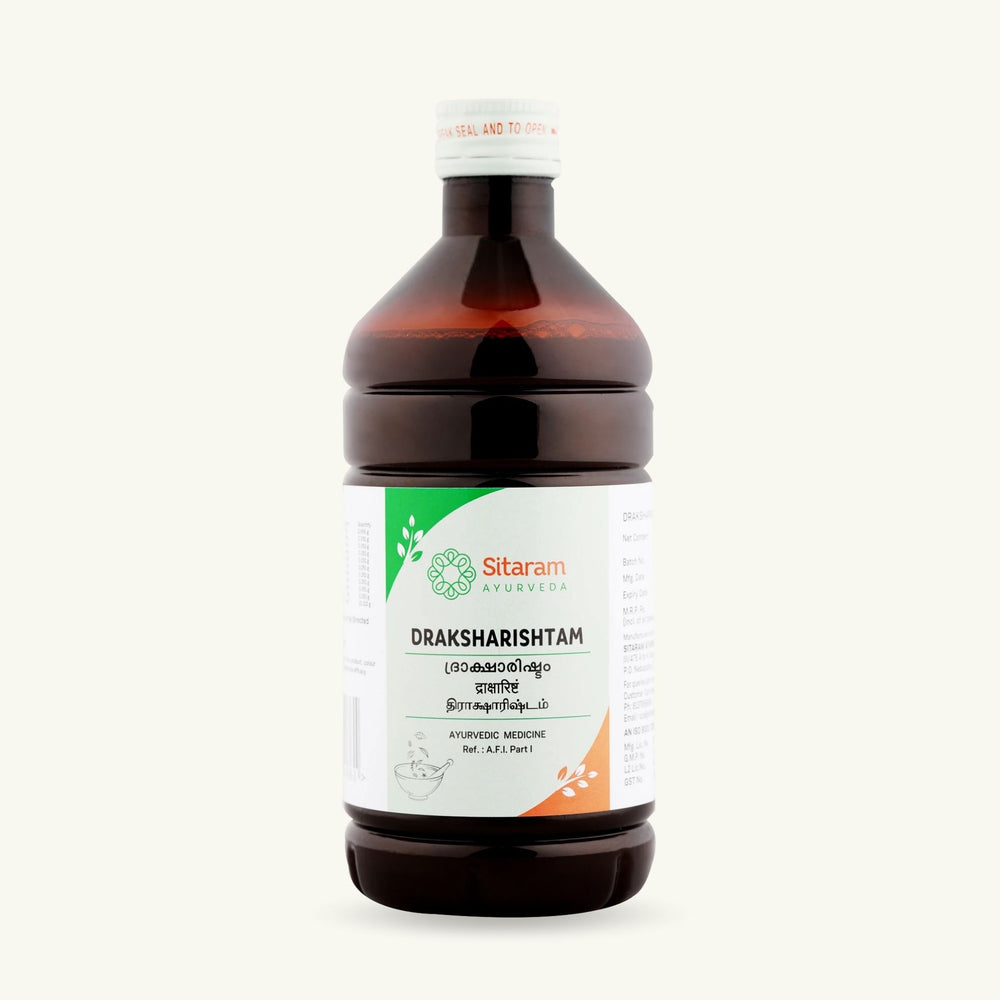 Sitaram Ayurveda, Draksharishtam, 450 ml, ajurvedsko dopolnilo