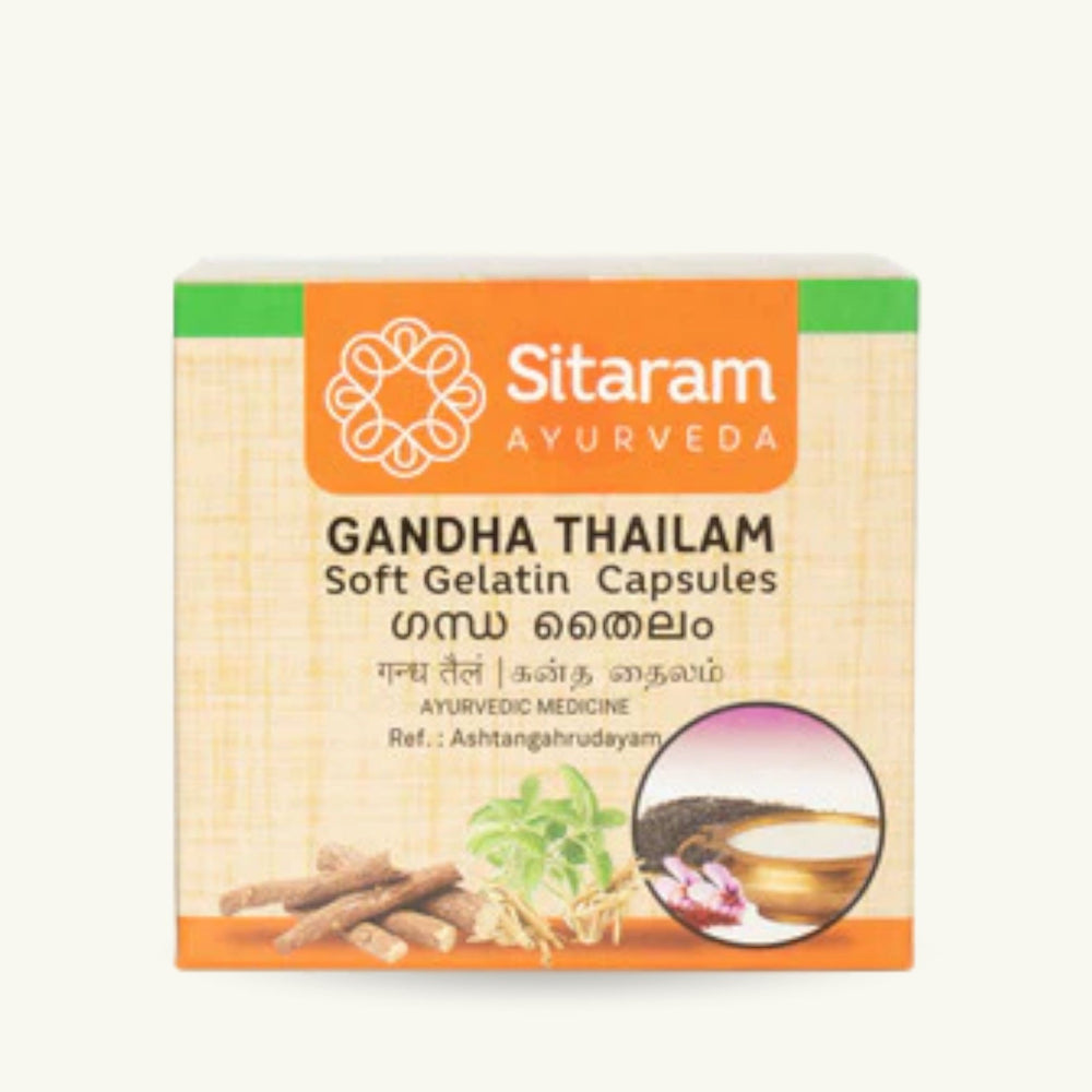 Sitaram Ayurveda, Gandha Thailam cápsulas moles, 100 cápsulas, Thailam ayurvedico classico