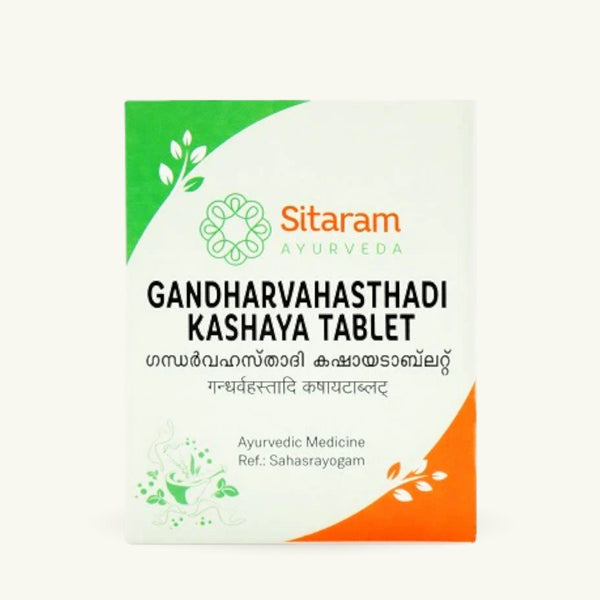 Sitaram Ayurveda, Gandharvahasthadi Kashayam comprimidos, 50 comprimidos, suplemento ayurvedico