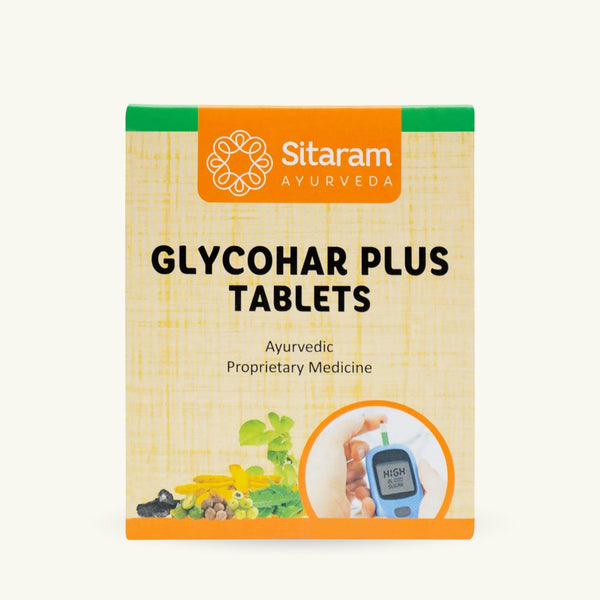 Sitaram Ayurveda, Glycohar Plus comprimidos, 60 comprimidos, suplemento ayurvedico
