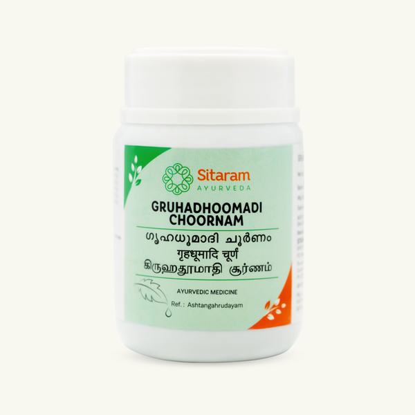 Sitaram Ayurveda, Grahadumadi Churnam, preparacao ayurvedica classica
