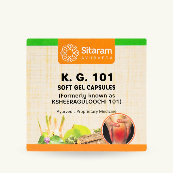 Sitaram Ayurveda, K.G. 101 cápsulas moles, 100 cápsulas, suplemento ayurvedico