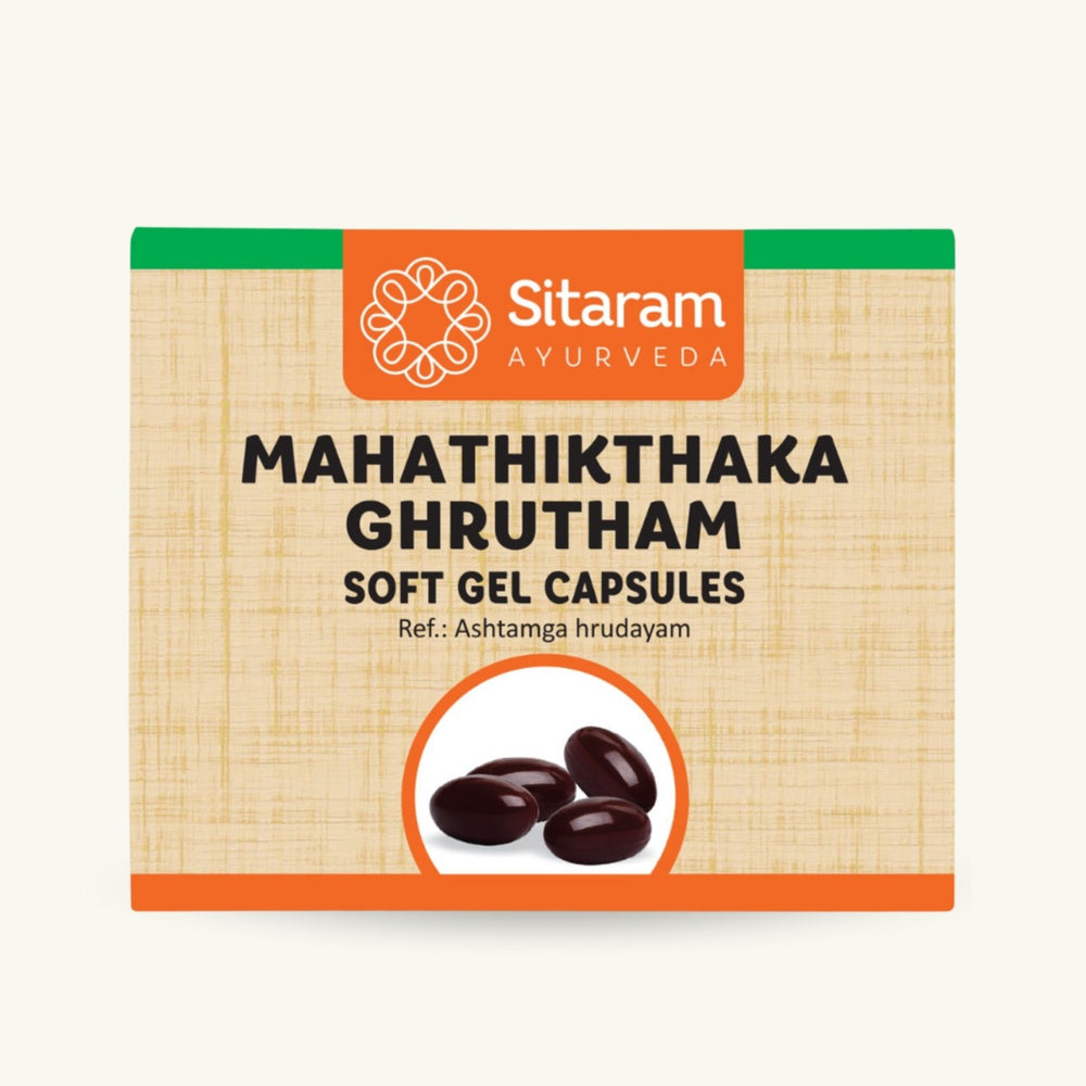 Sitaram Ayurveda, Mahathikthakam kapsułki miękkie, 100 kapsułek, suplement ajurwedyjski