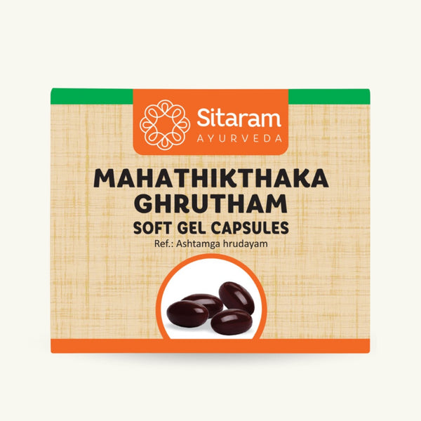 Sitaram Ayurveda, Mahathikthakam cápsulas moles, 100 cápsulas, suplemento ayurvedico