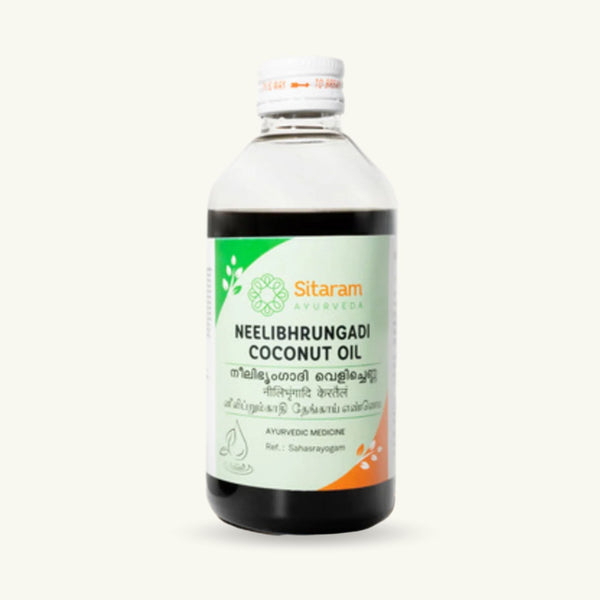 Sitaram Ayurveda, Neelibringadi Coconut Oil, 200 ml, classical Ayurvedic preparation