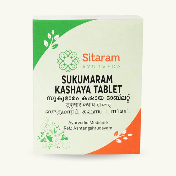Sitaram Ayurveda, Sukumaram Kashayam comprimidos, 50 comprimidos, suplemento ayurvedico