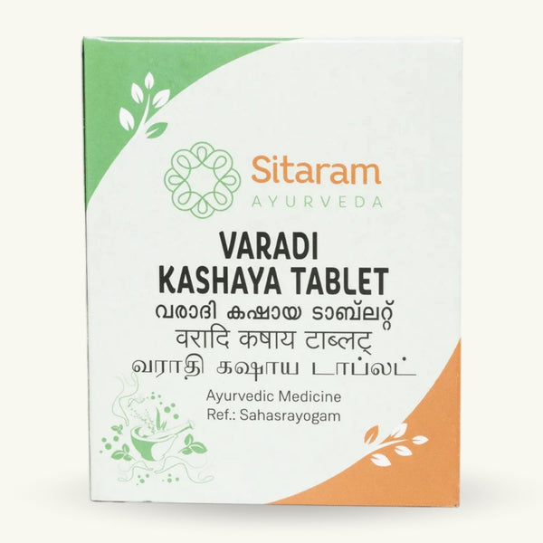 Sitaram Ayurveda, Varadi Kashayam comprimidos, suplemento ayurvedico