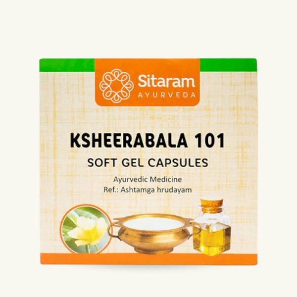 Sitaram Ayurveda, Ksheerabala 101 cápsulas moles, 100 cápsulas, suplemento ayurvedico